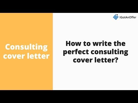 Consulting Cover Letter