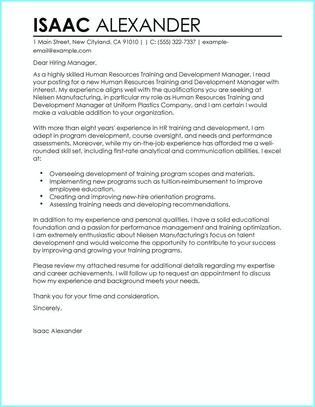 Cover Letter For Proposal From Training Consultant