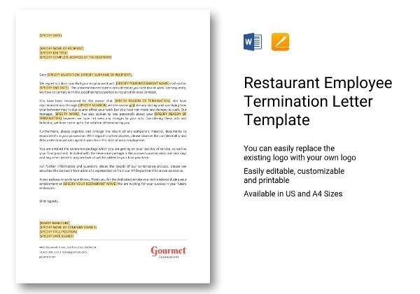 Free  Sample Employee Termination Letter Templates In Ms Word