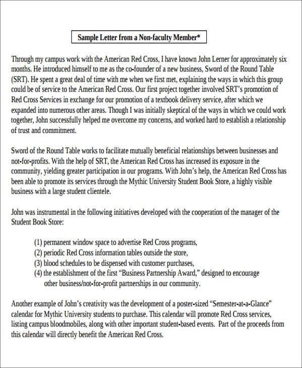 Free  Sample Letter Of Recommendation For Internship In Ms Word