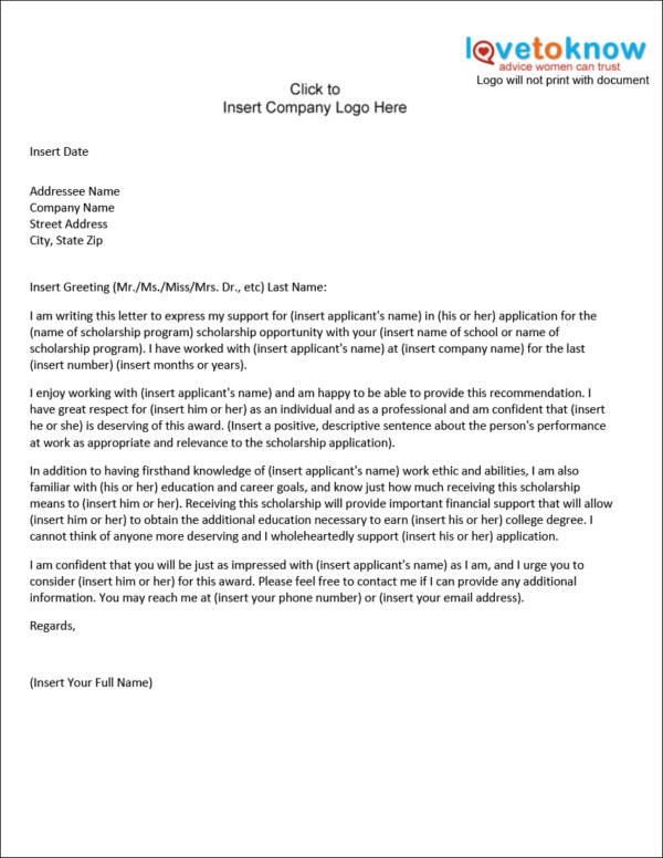 Free  Sample Recommendation Letter Templates From Employer In