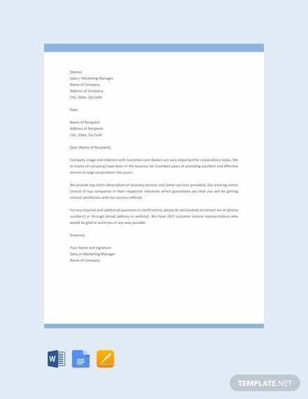 Free Business Proposal Letter For Service