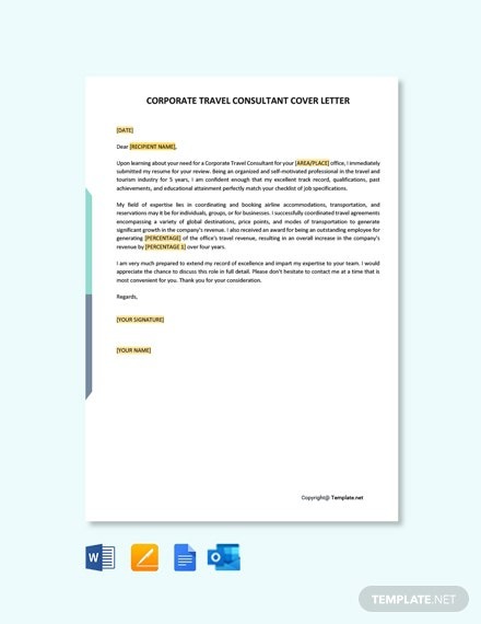 Free Corporate Travel Consultant Cover Letter