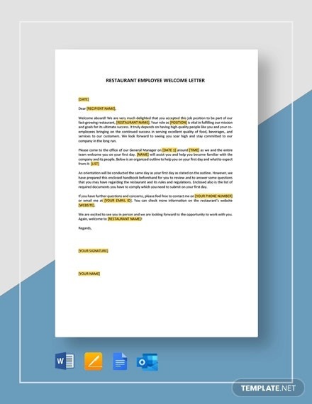 Free Hr Welcome Letter Templates