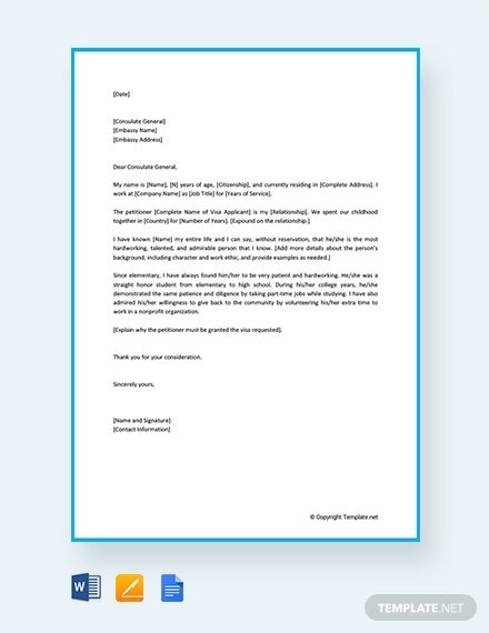 Free Immigration Reference Letter For A Family Member Template Free Immigration Reference Letter For A Family Member Template