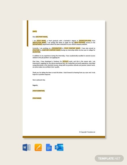 Free Simple Job Application Letter For Employment Template
