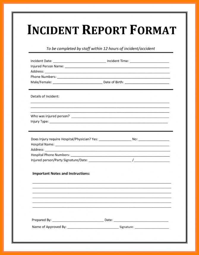 how to write an incident report nursing