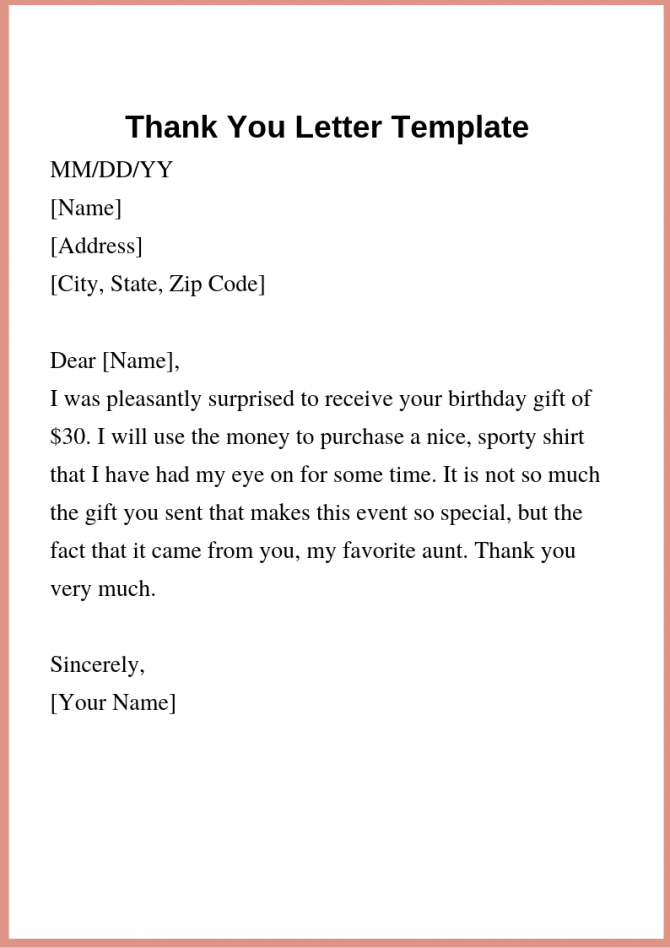 How To Write Thank You Letter Template For Gift How To Write Thank You Letter Template For Gift