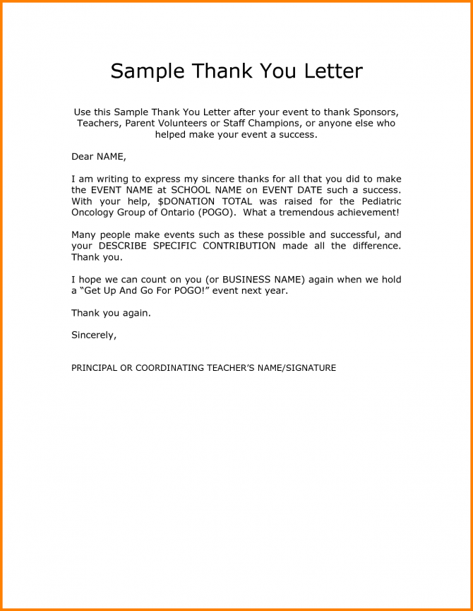 Image Result For Thank You Letter To Teachers From Principal