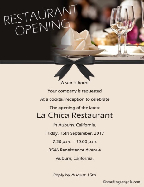 Restaurant Invitation Letter – Gotilo