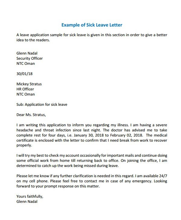 Official Leave Letter Templates
