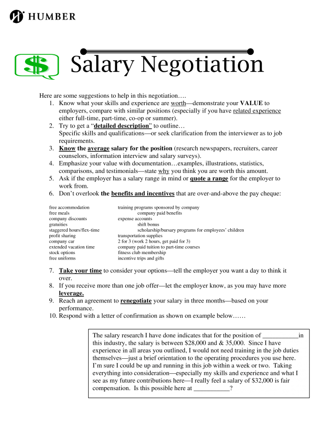 Salary Negotiation Letter