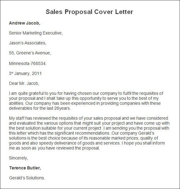Sale Proposal Letter Best Of Sample Sales Proposal Cover Letter