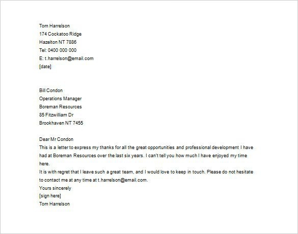 Thank You Letter Employee Free Word Excel Pdf Format Letters After