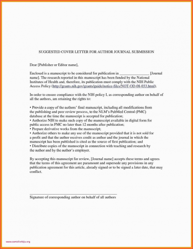 Cover Letter To Editor Of Journal Cover Letter To Editor Of