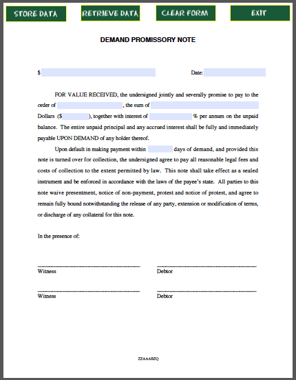 Promissory Note Template Free Download