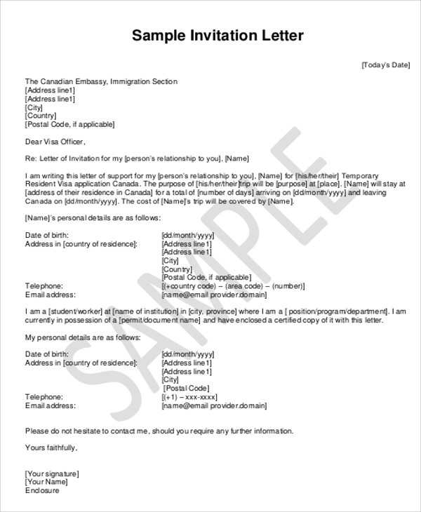Free  Sample Business Invitation Letter Templates In Ms Word