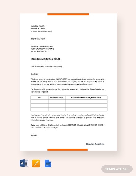 How To Get A Community Service Letter   Templates To Download