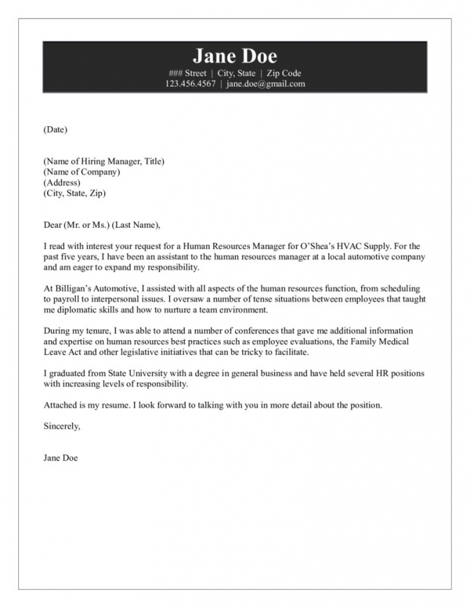 Cover Letter Example Hr Assistant - More samples cover letter examples