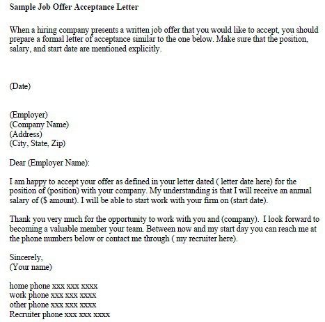 Teacher Job Offer Letter - Gotilo