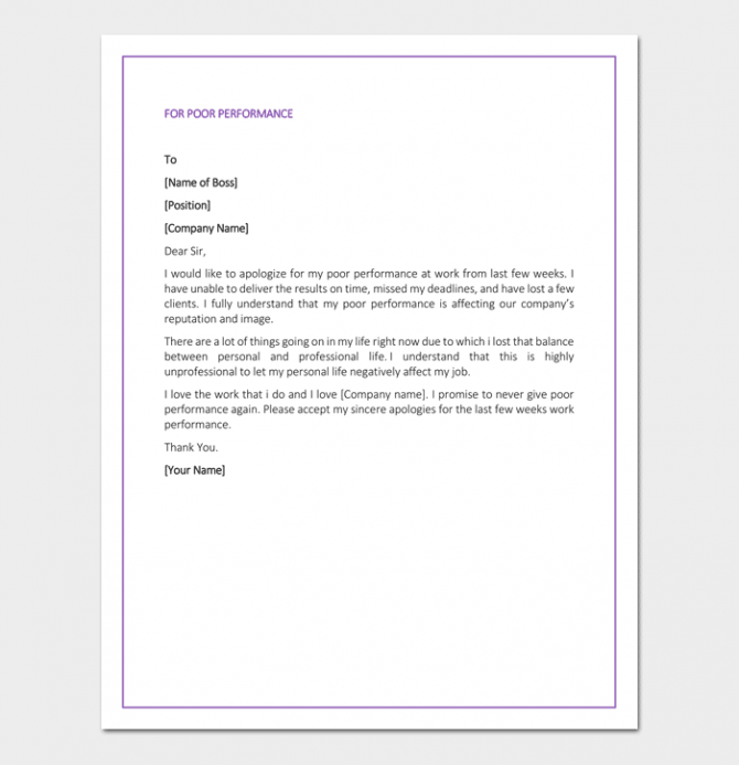 Work Apology Letter – Gotilo