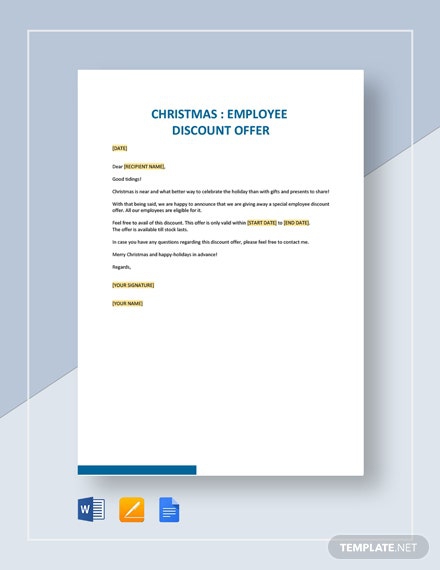 Christmas Employee Discount Offer Template