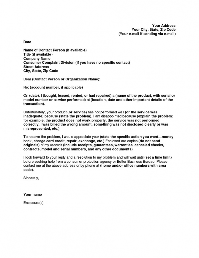 Letter Of Complaint To Employer Samples & Templates Download