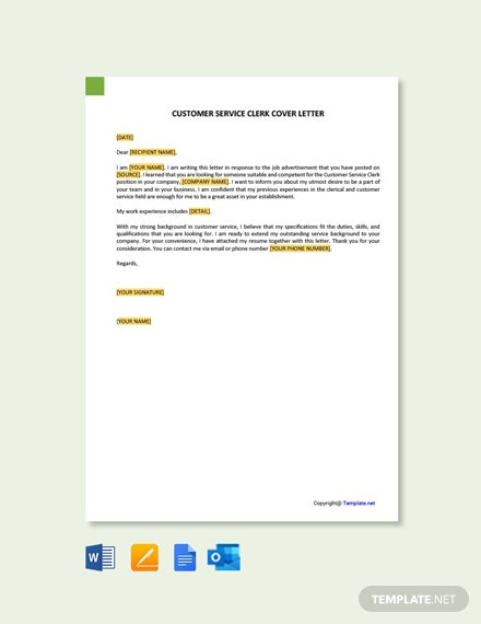 Free Customer Service Cover Letter Templates