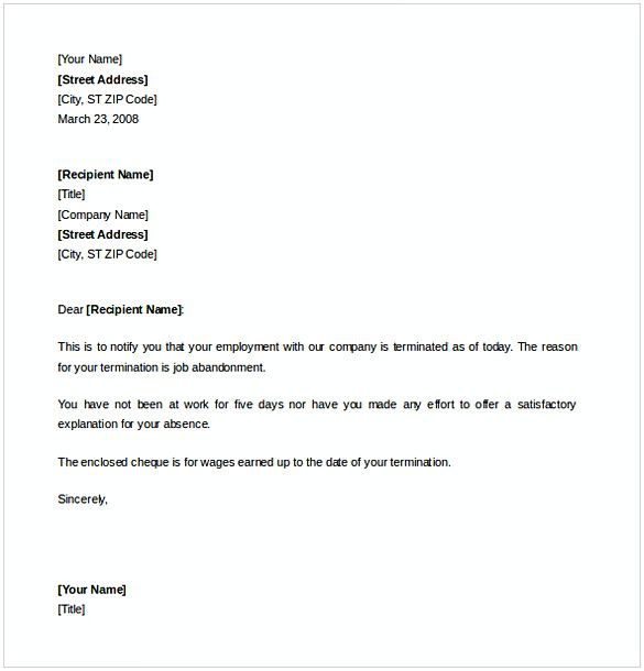 Employee Termination Letter Gotilo