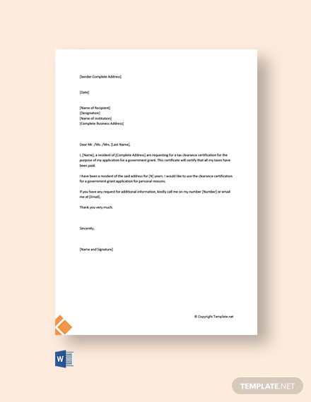 Free Information Request Letter Template