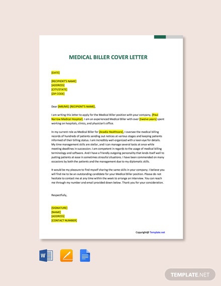 Free Medical Biller Cover Letter