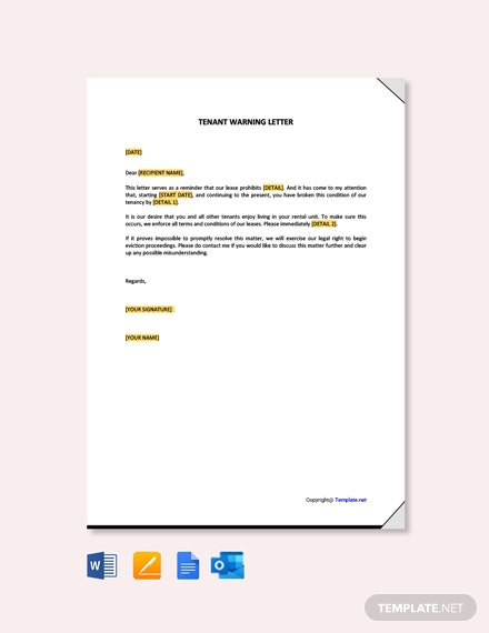 Free Tenant Warning Letter Template