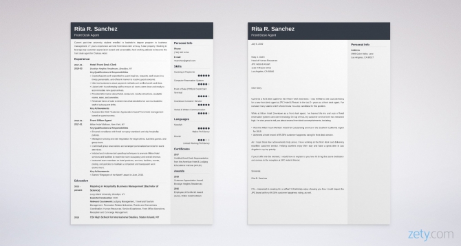 Front Desk Cover Letter Samples Also For Hotel Jobs