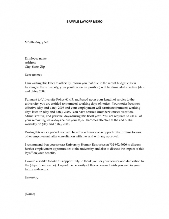 Get Our Example Of Temporary Layoff Letter Template For Free In