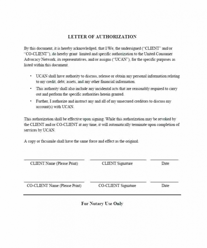 Personal Authorization Letter Examples