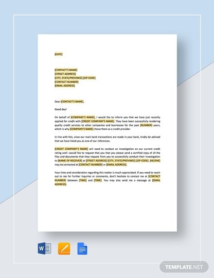 Request To Bank For Copy Of Credit Report Template
