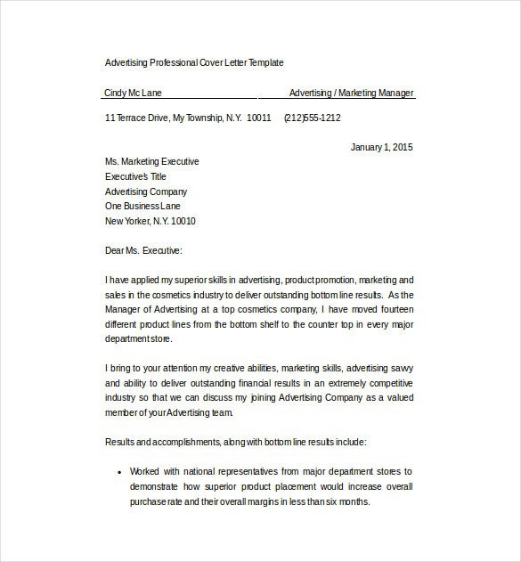 Sales Cover Letter Templates