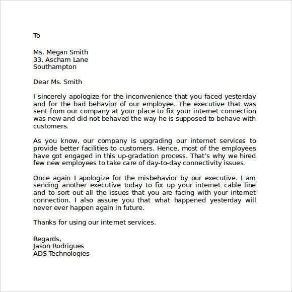 The  Best Apologize Letter To Client