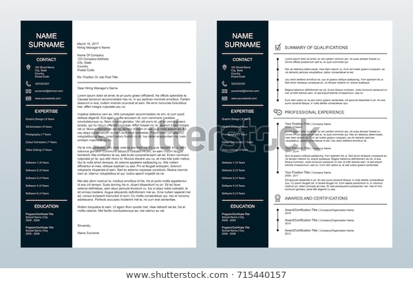 Vector Minimalist Creative Cover Letter One Stock Vector Royalty