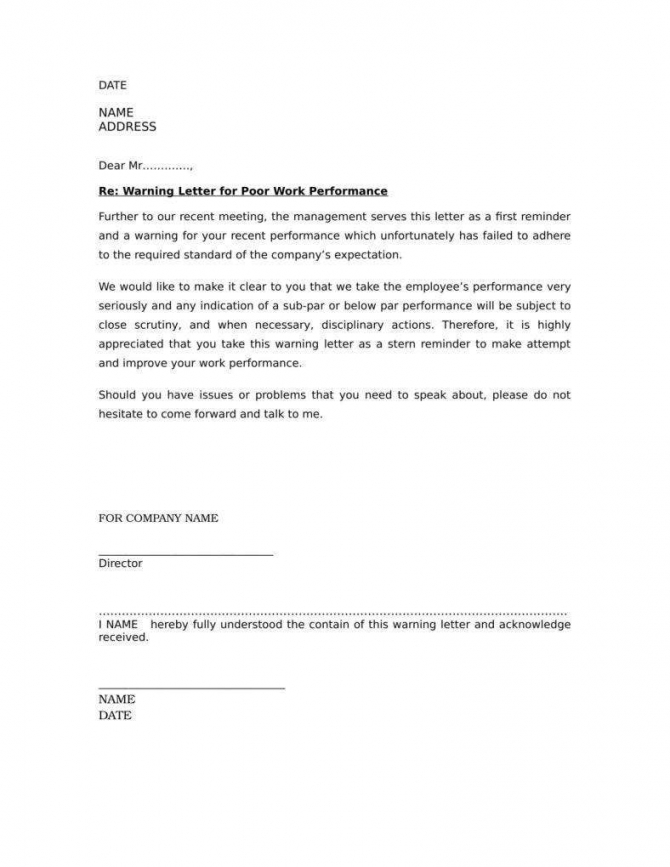 warning-letter-for-poor-attendance-samples-templates-download