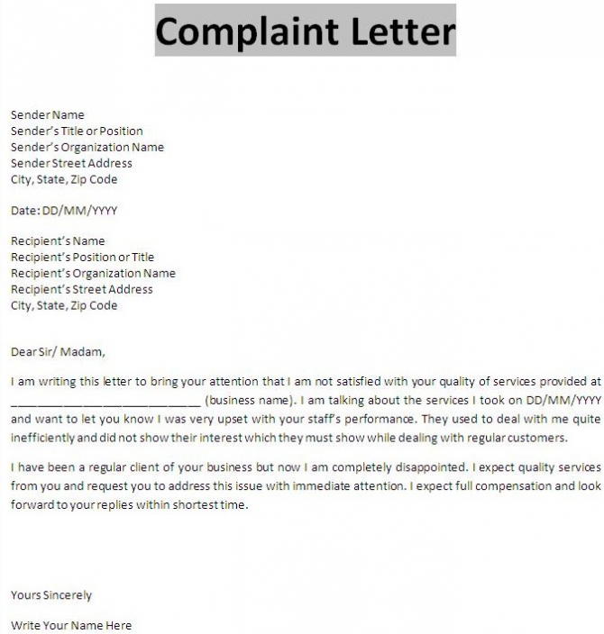 What Is Complaint Letter In Business Communication