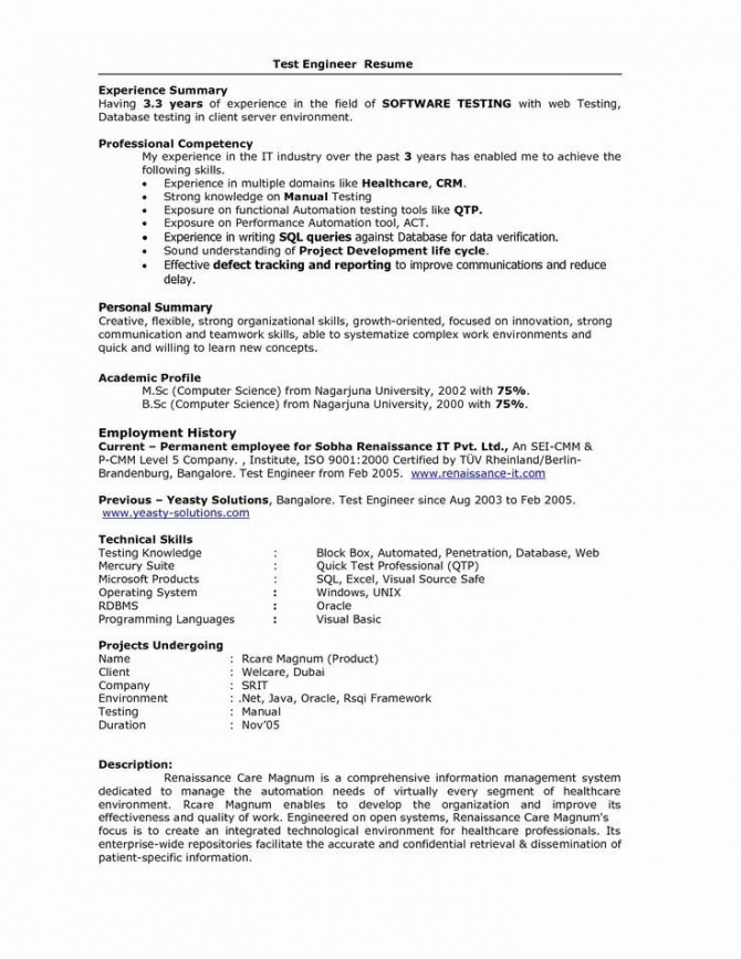 Apps Development Pinwire Sample Resume Format For  Years