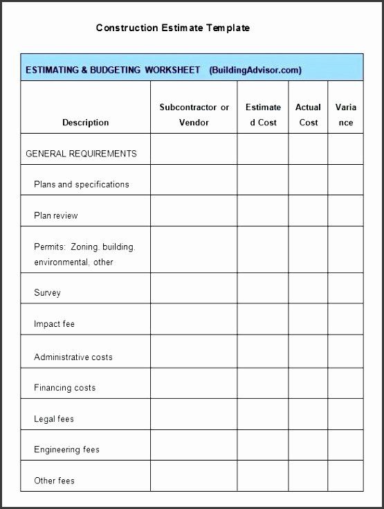 Construction To Do List Template