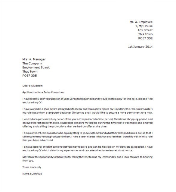 Cover Letters For Sales Consultant Homework Help Apps