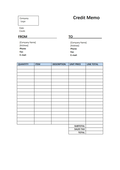 Credit Memo Template Free Download  Create  Edit  Fill And Print