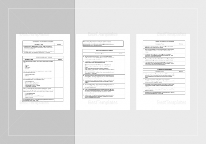 Customer Service Improvement Checklist Template In Word  Apple Pages