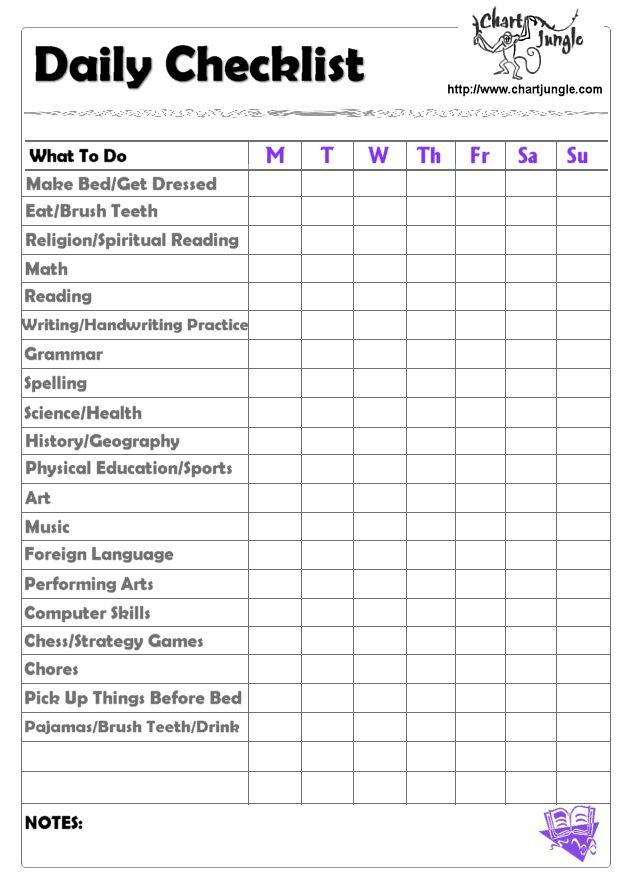Daily Homeschool Checklist Because Will Def Do Better With Daily Homeschool Checklist Because Will Def Do Better With