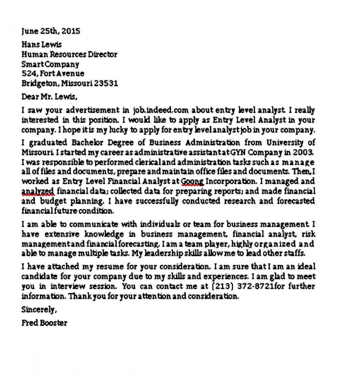 Entry Level Marketing Cover Letter Sample Pdf Word