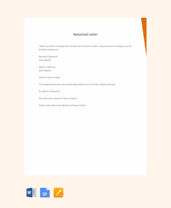 Free  Sample Notarized Letter Templates In Pdf
