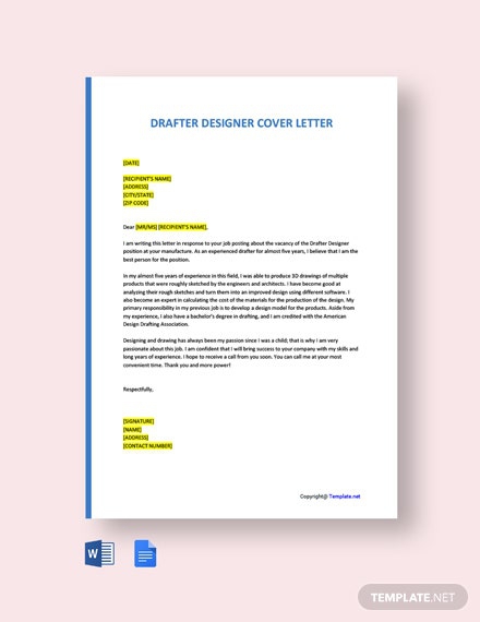 Free Drafter Cover Letter Templates